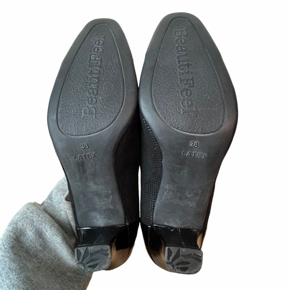 Beautifeel Cap Toe Patterned Suede and Patent Kitten Heel - Picture 5 of 10